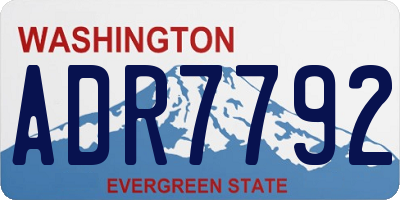 WA license plate ADR7792