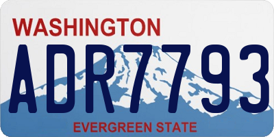 WA license plate ADR7793