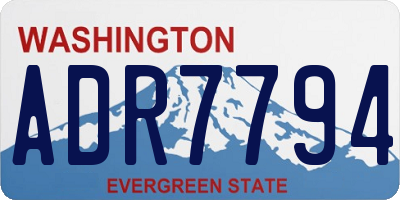 WA license plate ADR7794
