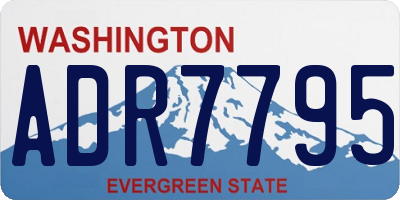 WA license plate ADR7795