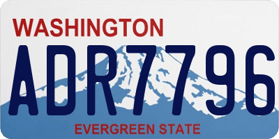 WA license plate ADR7796
