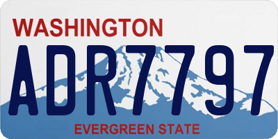 WA license plate ADR7797