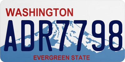 WA license plate ADR7798