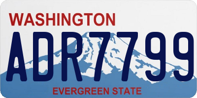 WA license plate ADR7799