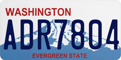 WA license plate ADR7804