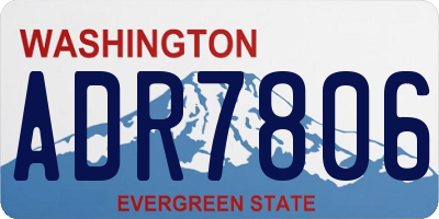 WA license plate ADR7806
