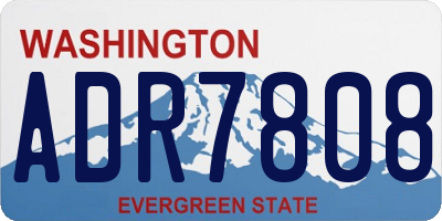 WA license plate ADR7808