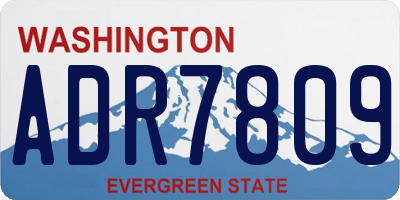 WA license plate ADR7809