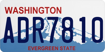 WA license plate ADR7810