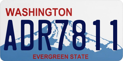 WA license plate ADR7811