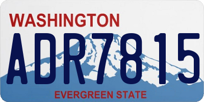 WA license plate ADR7815