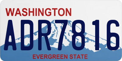 WA license plate ADR7816