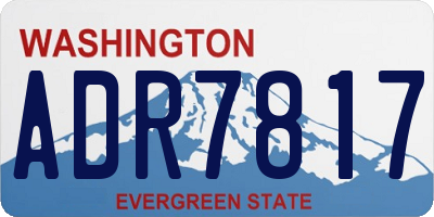 WA license plate ADR7817