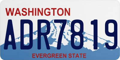 WA license plate ADR7819
