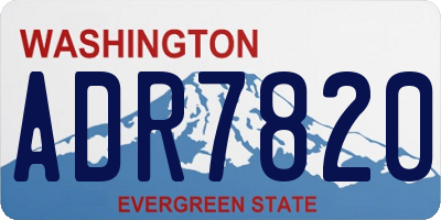 WA license plate ADR7820