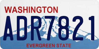 WA license plate ADR7821