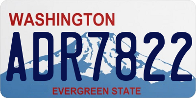 WA license plate ADR7822
