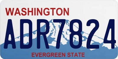 WA license plate ADR7824