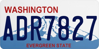 WA license plate ADR7827