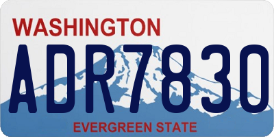 WA license plate ADR7830