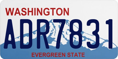 WA license plate ADR7831