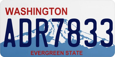 WA license plate ADR7833