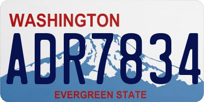 WA license plate ADR7834