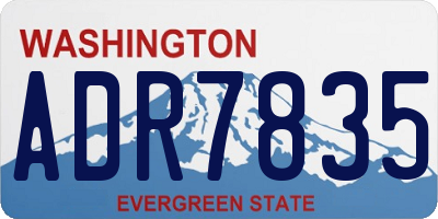 WA license plate ADR7835