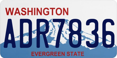 WA license plate ADR7836
