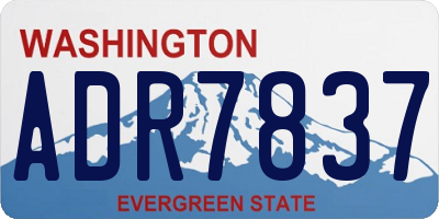 WA license plate ADR7837