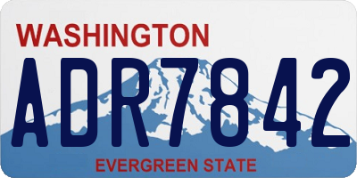 WA license plate ADR7842