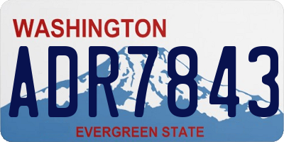 WA license plate ADR7843