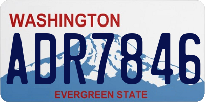 WA license plate ADR7846