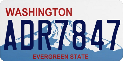 WA license plate ADR7847
