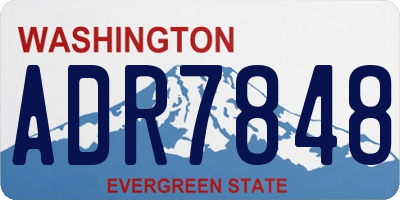 WA license plate ADR7848