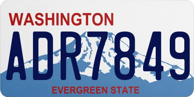 WA license plate ADR7849