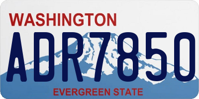 WA license plate ADR7850