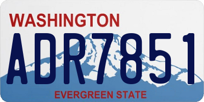WA license plate ADR7851