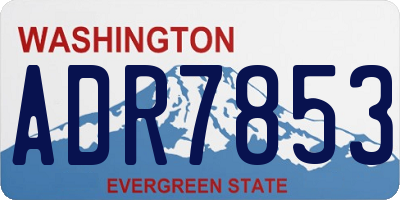 WA license plate ADR7853