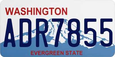 WA license plate ADR7855