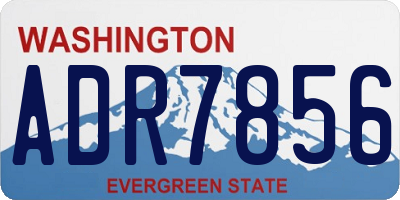 WA license plate ADR7856