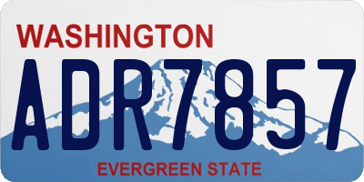 WA license plate ADR7857