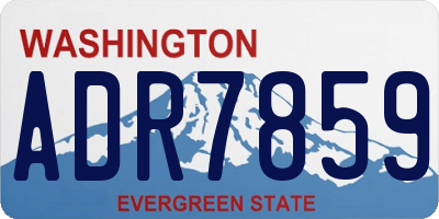 WA license plate ADR7859