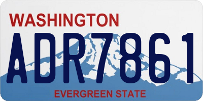 WA license plate ADR7861