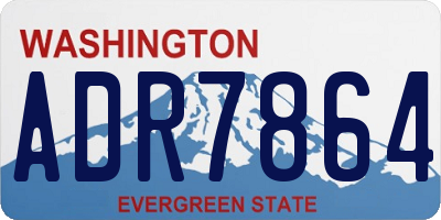 WA license plate ADR7864