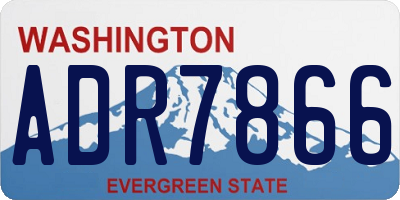 WA license plate ADR7866