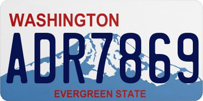 WA license plate ADR7869