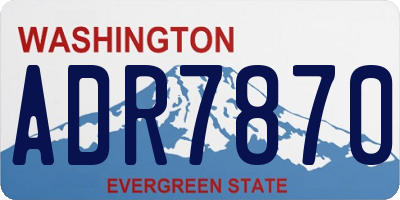 WA license plate ADR7870