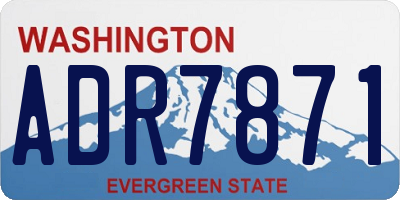 WA license plate ADR7871