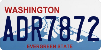 WA license plate ADR7872